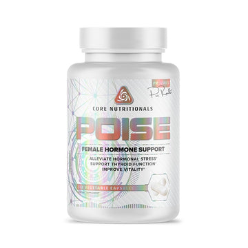 Core Nutritionals Poise Female Hormone Support | Thyroid Hormone Balance & Menstrual Support | with Magnesium & Iodine | Antioxidant Rich | 112 Vegetable Capsules Core Nutritionals uk supplements