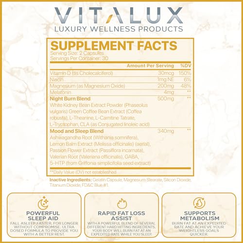VITALUX || Premium Night Time Fat Burner || Suppress Appetite, Maximize Fat Loss EPN Supplements uk supplements