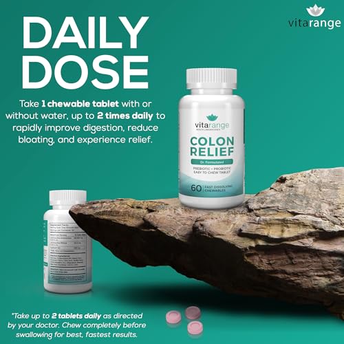 Colon Relief by VitaRange- Fast Constipation and Bloating Relief with Sunfiber Prebiotic Vita Range uk supplements