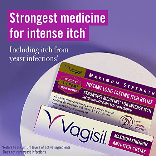 Vagisil Maximum Strength Feminine Anti-Itch Cream with Benzocaine for Women Vagisil uk supplements