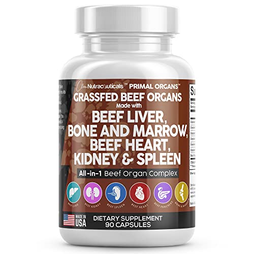 Grass Fed Beef Liver Capsules 3000mg - Premium Quality Beef Organs Clean Nutraceuticals uk supplements