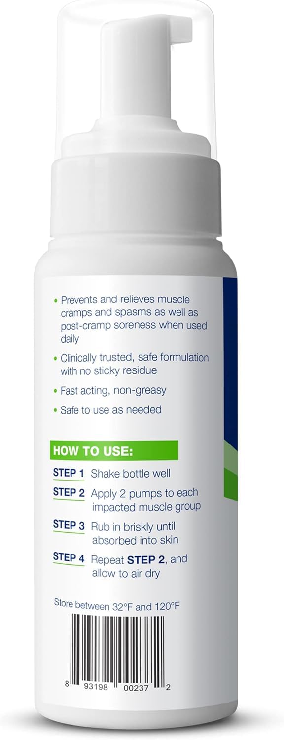 Theraworx Relief for Muscle Cramps Foam Fast-Acting Muscle Spasm, Leg Soreness with Magnesium Sulfate - 7.1 oz - 2 Count Theraworx uk supplements