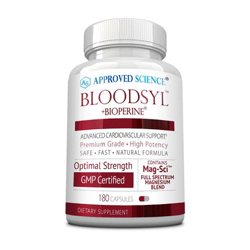Approved Science Bloodsyl - Supports Blood Flow - Hawthorn Berry, Magnesium, BioPerine - Vegan - 180 Capsules - Pack of 1 Approved Science uk supplements