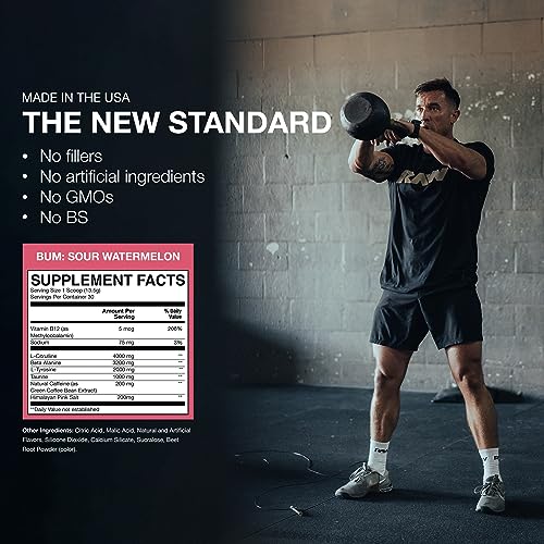 RAW Essential Pre-Workout Powder (Sour Watermelon) - Chris Bumstead Sports Nutrition RAW uk supplements