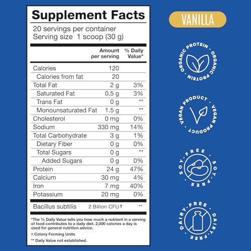 BIRDMAN Falcon Organic Vegan Protein Powder Vanilla, 24g Protein, Sugar Free, Probiotics BIRDMAN uk supplements