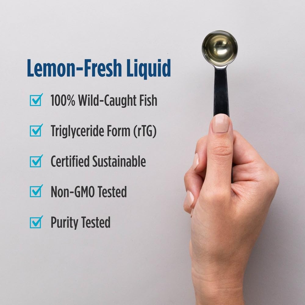 Nordic Naturals Ultimate Omega Liquid, Lemon Flavor - 8 oz - 2840 mg Omega-3 - High-Potency Fish Oil Supplement with EPA & DHA - Promotes Brain & Heart Health - Non-GMO - 48 Servings Nordic Naturals uk supplements