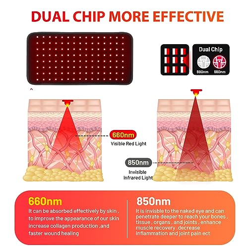 Red Light Therapy Infrared Light Therapy for Muscle Pain Relief and Inflammation Red Light Therapy Belt DYUF uk supplements