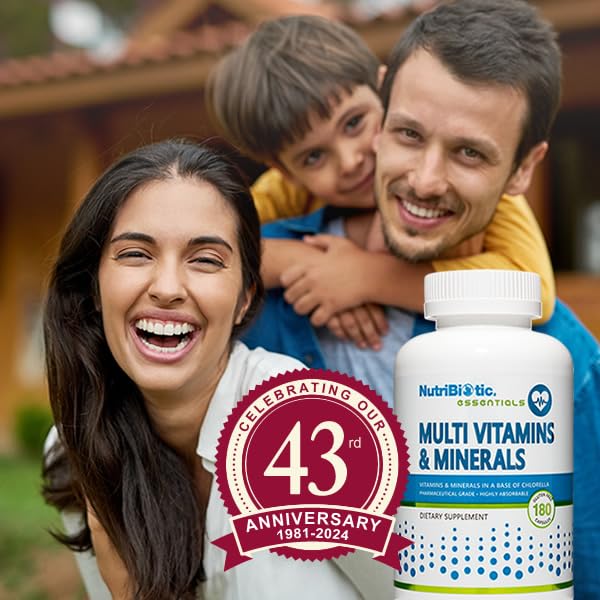 NutriBiotic – Multi Vitamins & Minerals, 180 Ct Capsules (Formerly Hypoallergenic Multiple) | 72 Pure Trace Elements in a Base of Chlorella | Pharmaceutical-Grade & Highly Absorbable | Gluten Free NutriBiotic uk supplements