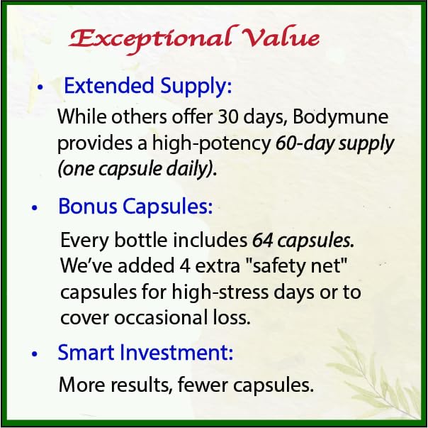 Bodymune Heart Health Blend Cholesterol Support – Organic Cardiovascular & Circulation Supplement – with Green Tea, Pomegranate & Black Seed Oil – 66 Capsules – USDA Organic, Vegan Bodymune uk supplements