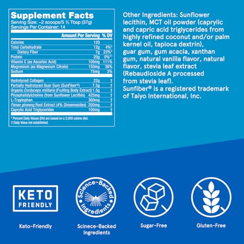 Bulletproof Vanilla Bean Energy Collagen Protein Powder, 18.3 Ounces, Caffeine-Free Fuel Bulletproof uk supplements