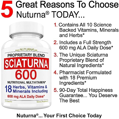 Sciatica Supplement with 600 mg Alpha Lipoic Acid - Sciatic Nerve Support Nuturna uk supplements