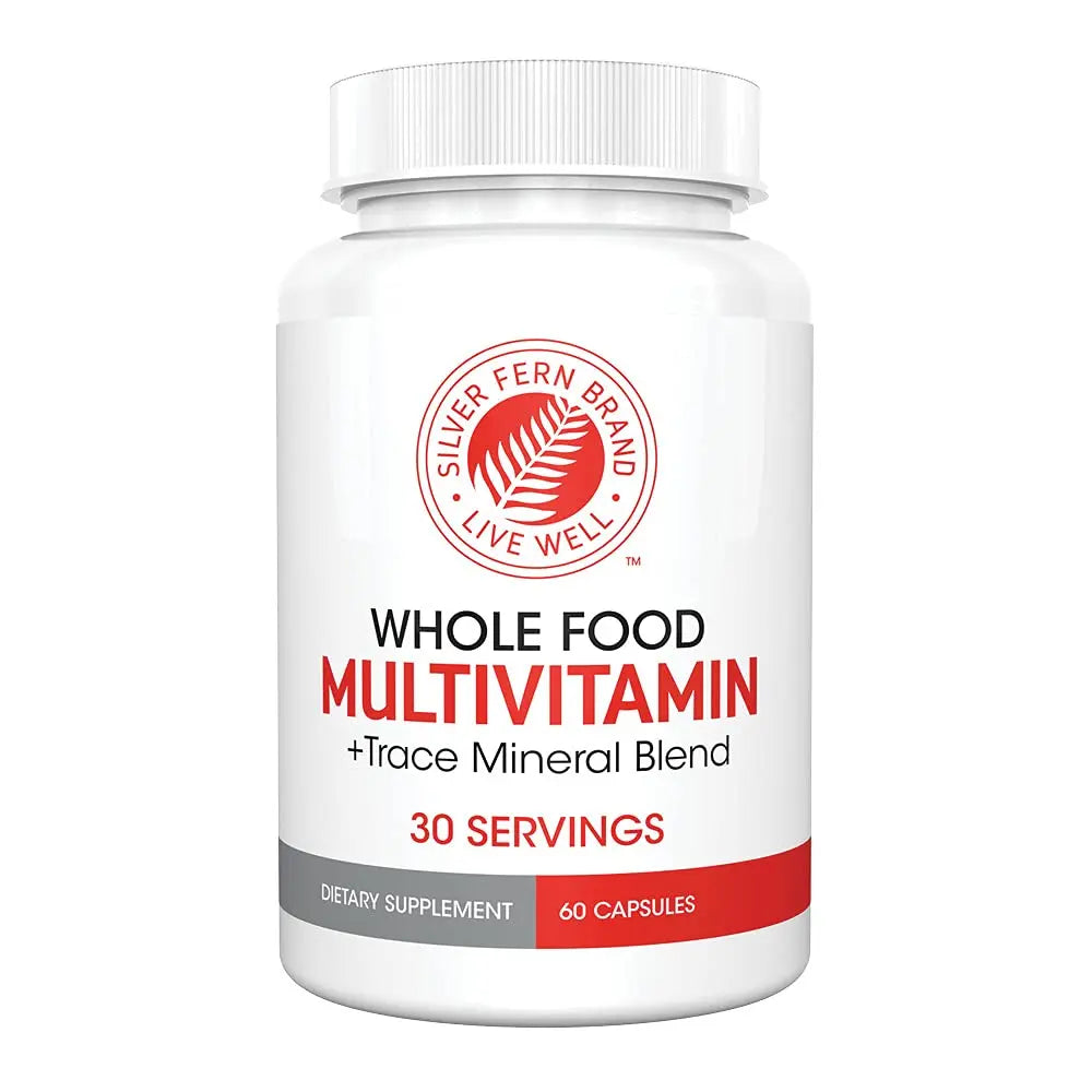Silver Fern Whole Food Daily Multi Vitamin w/Trace Mineral Blend Supplement - 1 Bottle - 60 Vegicaps - 30 Day Supply - Natural Silver Fern uk supplements