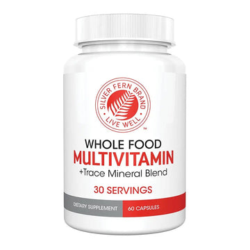 Silver Fern Whole Food Daily Multi Vitamin w/Trace Mineral Blend Supplement - 1 Bottle - 60 Vegicaps - 30 Day Supply - Natural Silver Fern uk supplements