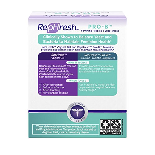 NEW RepHresh Pro-B Feminine Probiotic Supplement Non- Dairy Formula/Vegetarian Capsule, 28ct Rephresh uk supplements