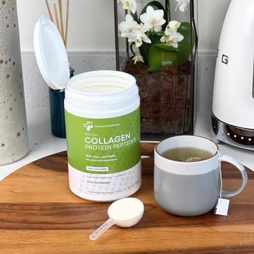 100% Pure Collagen Powder Protein Peptides - General Healthcare 300g Supplement General Healthcare uk supplements