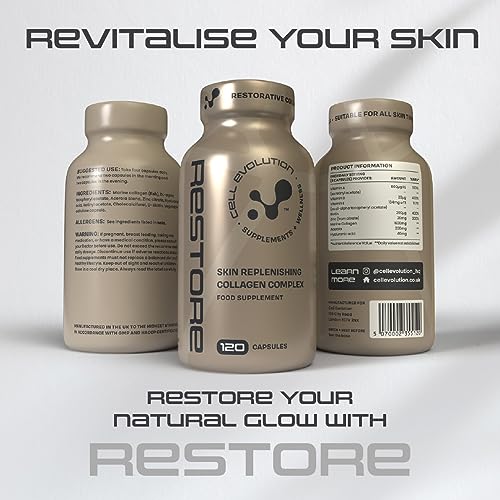 Cell Evolution Restore, Restorative Pure Marine Collagen 1600mg Capsules, Marine Collagen CELL EVOLUTION uk supplements