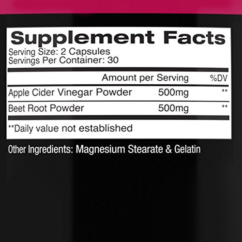 Angry Supplements Apple Cider Vinegar + Beet Root Capsules, Detox Pills, Nitric Oxide Angry Supplements uk supplements