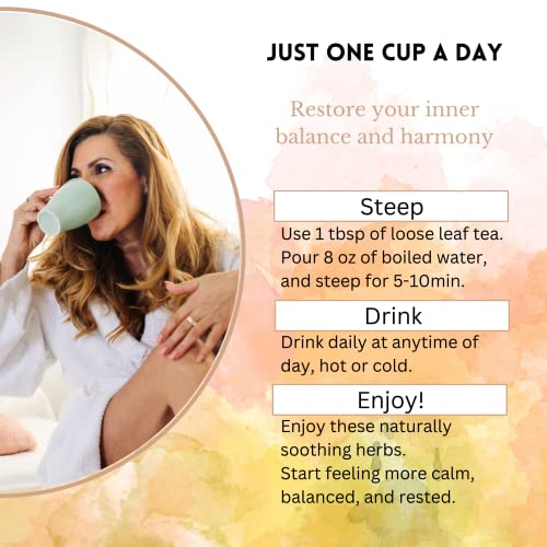 Menopause Tea for Cooling, Hormonal Balance, Relief from Hot Flashes, Night Sweats PCOS Herbal Tea uk supplements