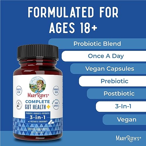 MaryRuth's 3-in-1 Probiotics for Complete Gut Health | Gut Health Supplement for Women MaryRuth Organics uk supplements