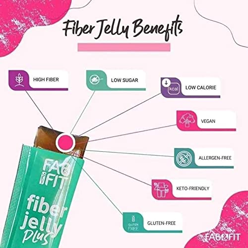 Fab and Fit Fiber Jelly Plus Melon, 10 Sachets Fab Fit uk supplements