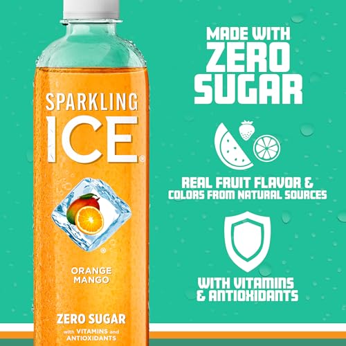 Sparkling Ice, Orange Mango Sparkling Water, Zero Sugar Flavored Water, with Vitamins Sparkling ICE uk supplements