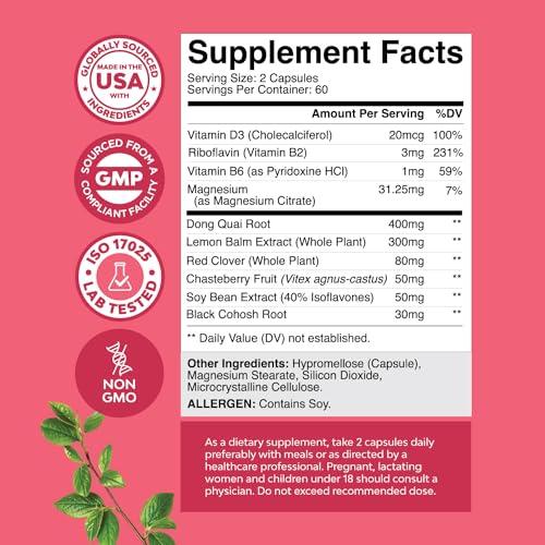 Complete Herbal Menopause Supplement for Women - Multibenefit Menopause Relief Hormone Natures Craft uk supplements
