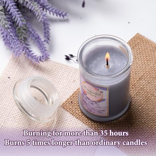 Wonderfulnature Lavender de Provence Pure Essential Oil Scented Candle, Aromatherapy WONDERFUL NATURE uk supplements