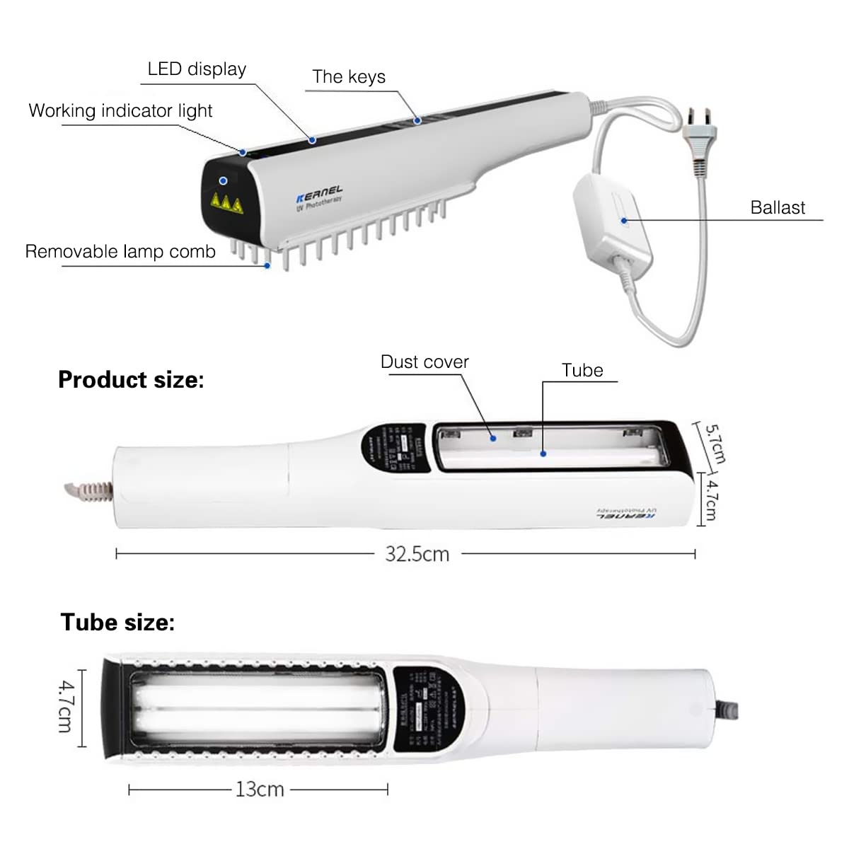 AUSPA UV Phototherapy Lamp Light Home Use Portable AUSPA uk supplements