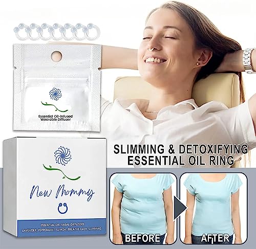 14Pcs Superslim S_limming & Detoxifying Essential Oil Ring, Firming Essential Oil Ring Heath Secret uk supplements