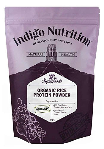 Indigo Herbs Organic Rice Protein Powder 1kg Indigo Herbs uk supplements