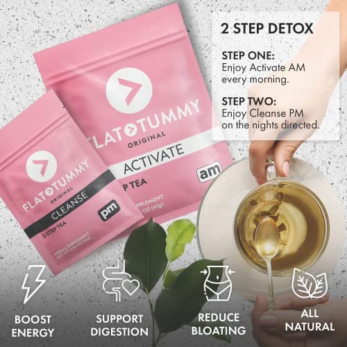 Flat Tummy Tea 2-Step Detox Tea – 2 Week Program – to Boost Energy, Speed Metabolism Flat Tummy Tea uk supplements
