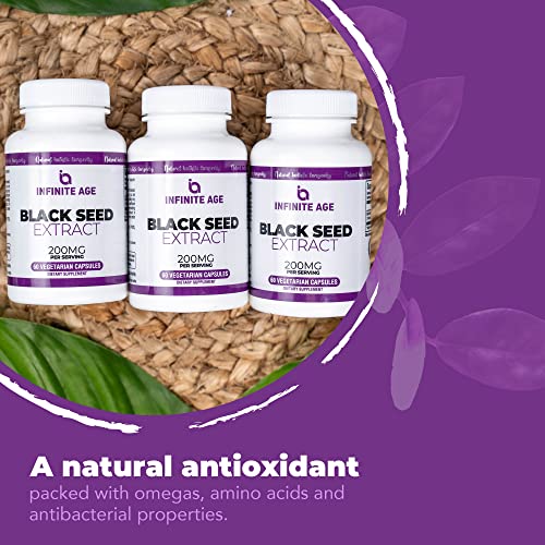 INFINITE AGE Dry Organic Black Seed Oil Extract Capsules - Nigella Sativa Seed Extract INFINITE AGE uk supplements