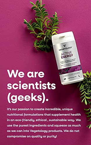 Vegetology Energy Supplements – Iron, Vitamin C & B2, B12, Folate & More – Vitamin Supple VEGETOLOGY uk supplements
