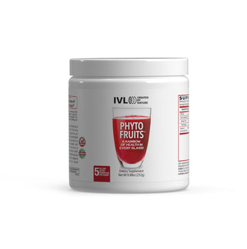 IVL - Phyto Fruits Superfood Powder - Support Energy - Digestive & Probiotic - Antioxidant - Vegan - 40 Fruits and Nutrients Plus 6 Probiotic Strains (30 Servings, 8.88 oz) IVL uk supplements
