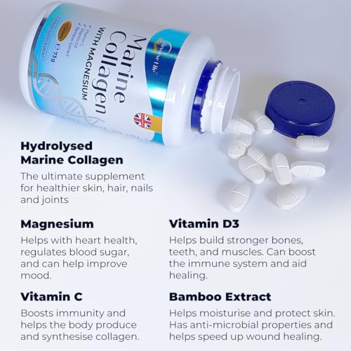 Reverse Life Powerful Marine Collagen Tablets 1800mg with Vitamin C & Vitamin D3 + Magnesium Reverse Life uk supplements