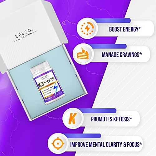 Zelso K3 Mineral Capsules - 60 Count, Advanced Ketogenic Weight Loss and Energy Support Formula ZELSO uk supplements