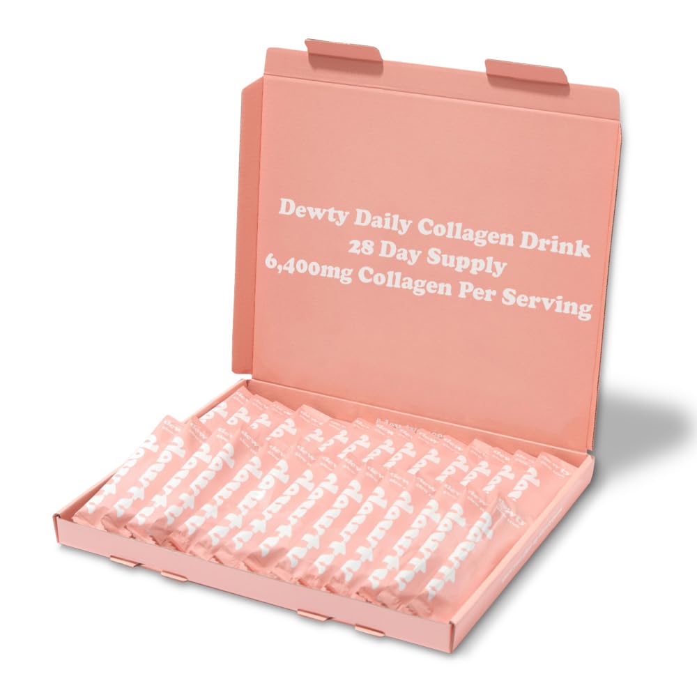 Dewty Collagen Drink - Peach Flavour Daily Collagen Supplements for Women - Individual Collagen Sachets Dewty uk supplements