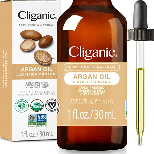 Cliganic Organic Argan Oil for Hair, Face & Skin (1oz) - 100% Pure, Cold Pressed Cliganic uk supplements
