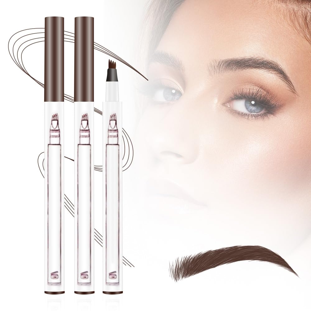 2PCS New Waterproof Brow Pencil with Micro-Fork Tip, 3D Magic Eyebrow Pencil 4-Head Split Waterproof Long-lasting,Fine Stroke Eyebrow Pen Makeup Eyebrow Pencils Stay on All Day (Brown) Generic uk supplements