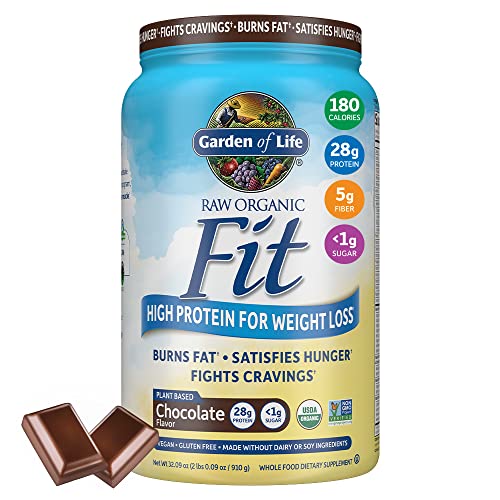 Garden of Life Raw Organic Fit Vegan Protein Powder Chocolate, 28g Plant Based Protein Garden of Life uk supplements
