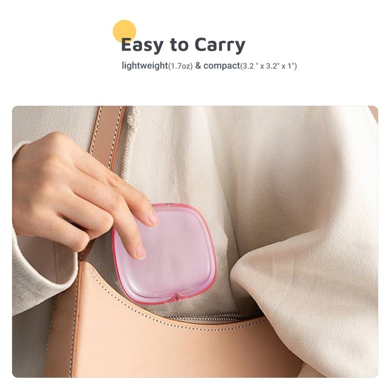 Slim Transparent Aligner Case with Magnetic Closure, Small Compact Retainer Holder Fits Maobuli uk supplements