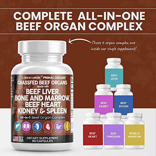 Grass Fed Beef Liver Capsules 3000mg - Premium Quality Beef Organs Clean Nutraceuticals uk supplements