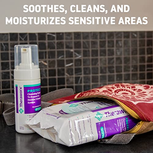 Theraworx Protect U-Pak 60-Ct Wipes & Hygiene Foam 3.4 oz for Urinary Health (Pack of 1) THERAWORX PROTECT uk supplements