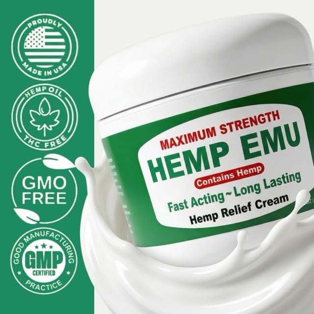Hemp Emu Hemp Cream – 4oz Cream Hemp Emu uk supplements