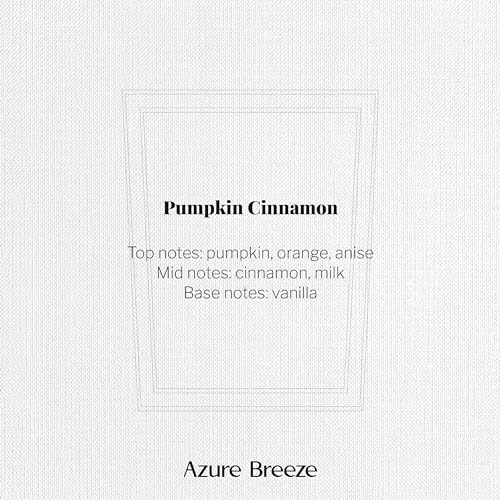 Pumpkin Scented Candles for Home - 12 oz, 70 Hours Burning - Natural Essential Oils & Soy Wax Azure Breeze uk supplements