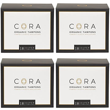 Cora Organic Applicator Tampons | Super Absorbency | 100% Organic Cotton, Unscented, BPA-Free Cora uk supplements