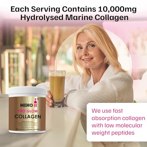 Meno II PRO Glow Marine Collagen Powder 10,000mg - High-Potency Supplements for Women Skin Hydration Meno II uk supplements
