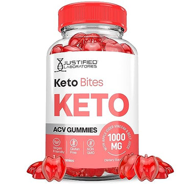 Justified Laboratories Keto Bites Keto ACV Gummies 1000MG Vegan Non GMO with Pomegranate Justified Laboratories uk supplements