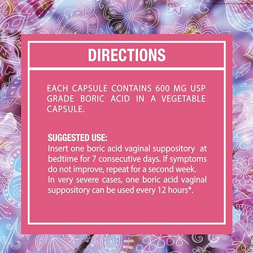 NewVue Boric Acid Vaginal Suppositories - 100% Pure Made in USA - Intimate Health Support (30 Count) NewVue uk supplements